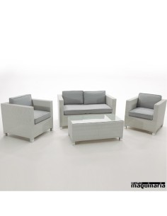 Set de jardín AGARTIC de aluminio y rattan sintético
