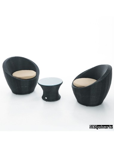 Conjunto para jardín AGFUN de rattan sintético 