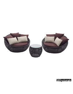 Conjunto para jardín AGECLIPSE de rattan sintético 