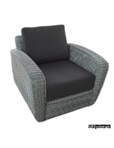 Conjunto para jardín AGCHIPRE de aluminio y rattan