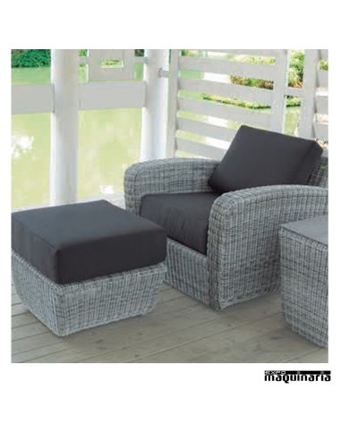 Conjunto para jardín AGCHIPRE de aluminio y rattan