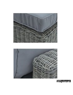 Modular para jardín AGJAVAM de aluminio y rattan 2