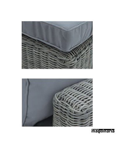 Modular para jardín AGJAVAM de aluminio y rattan