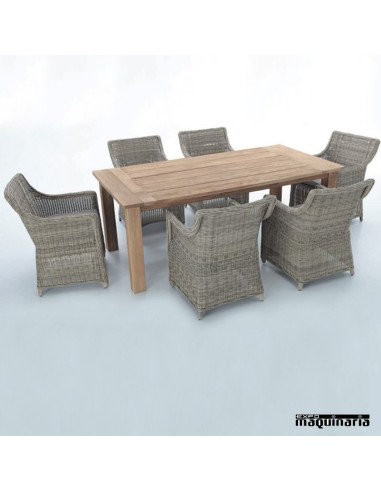 Modular para jardín AGJAVAC de aluminio y rattan