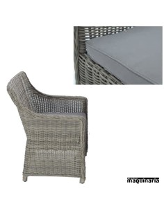 Modular para jardín AGJAVAC de aluminio y rattan 2