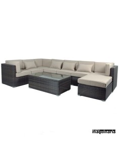 Modular para jardín AGGARBIM de aluminio y rattan