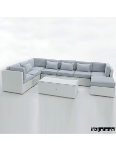 Modular para jardín AGARTICM de aluminio y rattan