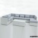 Modular para jardín AGARTICM de aluminio y rattan