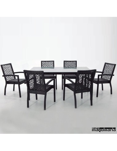 Modular para jardín AGOPENC de aluminio y rattan