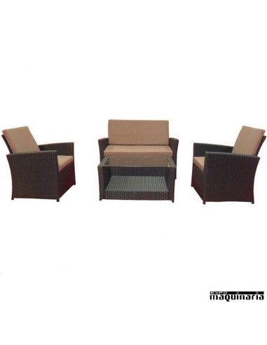 Conjunto para jardín AGCONGO de rattan sintético 