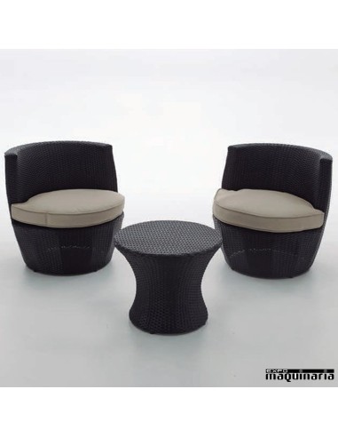 Conjunto para jardín AGPINGU de rattan sintético 