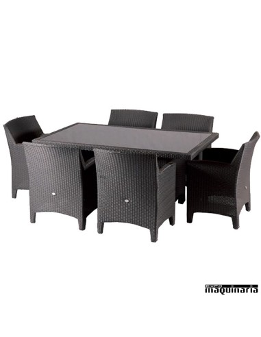 Conjunto para jardín AGSPRING de rattan sintético