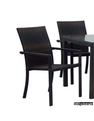 Conjunto para jardín AGKARMA de rattan sintético