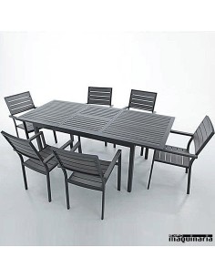 Conjunto para terraza AGKINDER de aluminio y resina