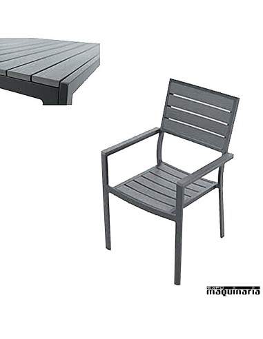 Conjunto para terraza AGKINDER de aluminio y resina