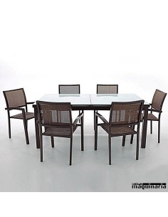 Conjunto para jardín AGCORAL de aluminio y textiline