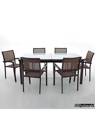 Conjunto para jardín AGCORAL de aluminio y textiline