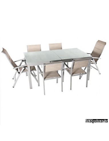Conjunto para terraza AGNEWTAHA de aluminio y textiline