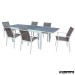 Conjunto para terraza AGALASKA de aluminio y textiline