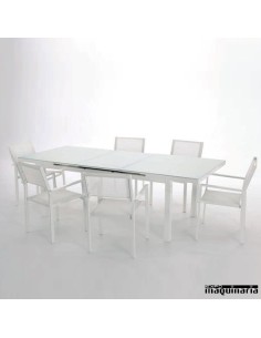 Conjunto para terraza AGTAHA de aluminio y textiline