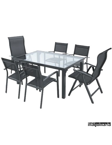 Conjunto para terraza AGPNUIT de aluminio y textiline