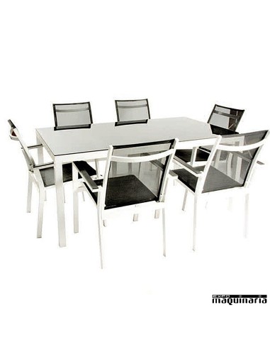Conjunto de jardín AGBLACK de aluminio y textiline