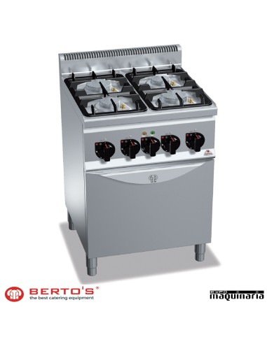 Cocina gas 4 fuegos con horno eléctrico ECO POWER