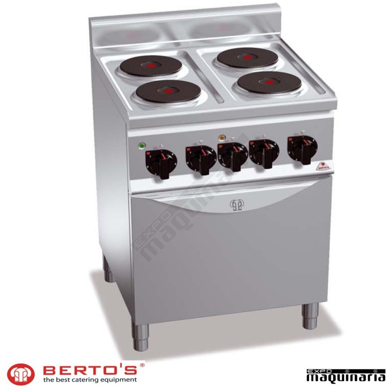 Cocina eléctrica 4 fuegos con horno RME6P4+FE1