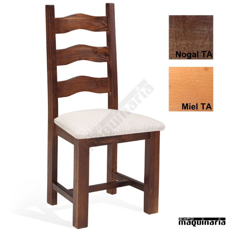 Silla tapizada madera ECO 1T124