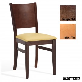 Silla tapizada de madera ECO 1T240