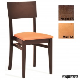 Silla madera asiento tapizado económico 1T222