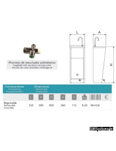 Lavamanos acero inox. de pie  FR061426 2