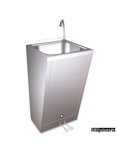 Lavamanos acero inox  doble pedal FR061008