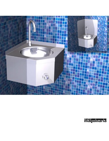 Lavamanos acero inox. mural 061424 angular