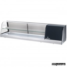 Vitrina con 2 pisos 6 platos para tapas frías CLVRGI2P6P