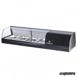 Vitrina de tapas frías para 4 bandejas GN1/3 CLVRGI1P4B color negro
