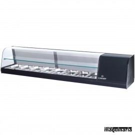 Vitrina de tapas frías 2 pisos 8 bandejas GN1/3 CLVRGI2P8B