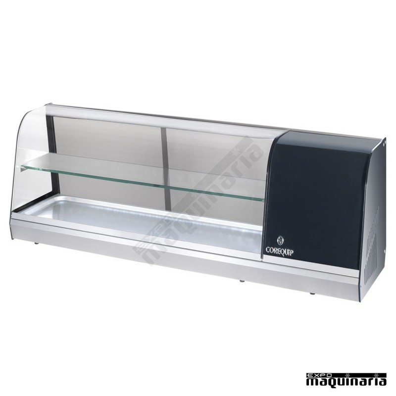 Vitrina de 2 pisos para 4 platos CLVRGI2P4P para tapas frías