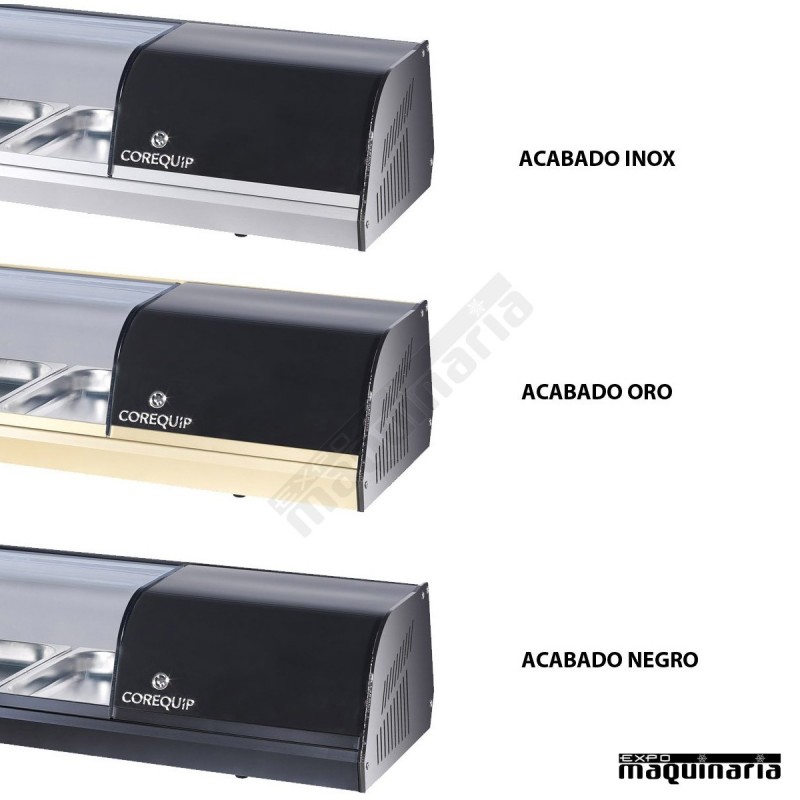 Vitrina de 1 piso para 6 platos CLVRGI1P6P para tapas frías