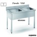 Fregadero  acero inox. con bastidor Dos Cubetas Fondo 700