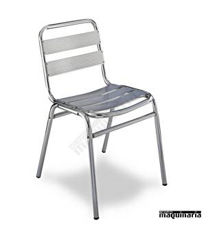Silla Terraza aluminio 1R90 apilable.