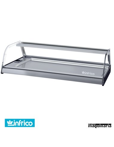 Vitrina tapas frías 4 platos INVEB4CC cristal curvo