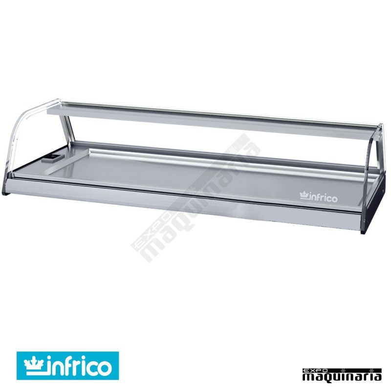 Vitrina placa fría 6 platos INVEB6CC cristal curvo