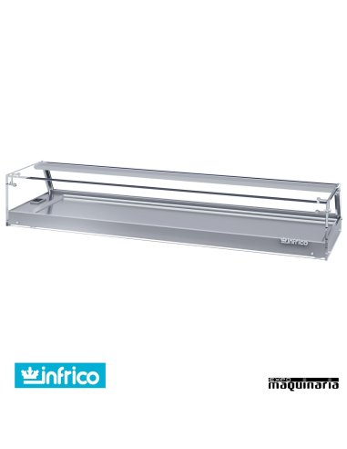 Vitrina placa fría 6 platos INVEB6CP cristal plano
