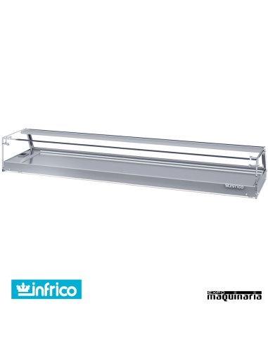 Vitrina expositora tapas frías 8 platos INVEB8CP cristal plano
