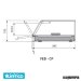Vitrina expositora tapas frías 8 platos INVEB8CP cristal plano