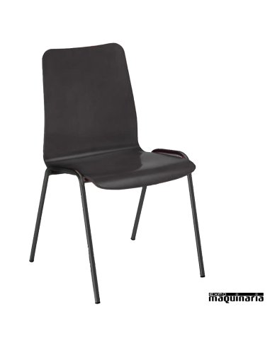 Silla cafeteria madera 1R40 wengué