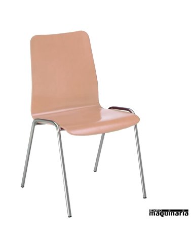 Silla cafeteria madera 1R40 natural