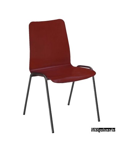 Silla cafeteria madera 1R40 caoba