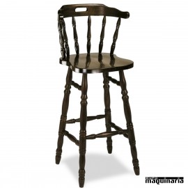 Taburete hostelería madera respaldo 2R2
